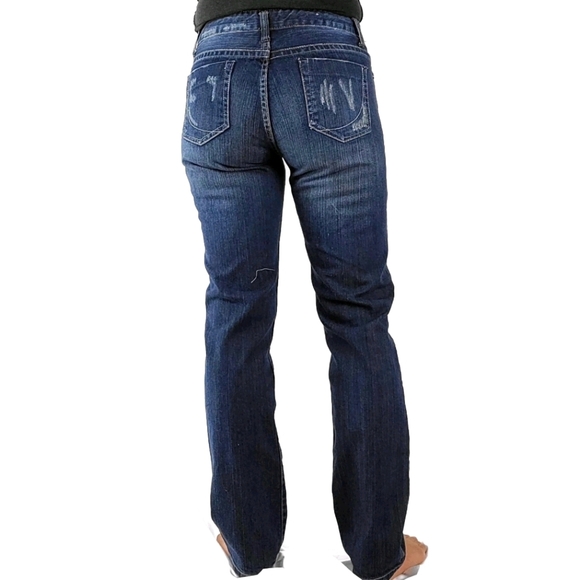 Paper Denim Midrise Jeans Size 28/6x31 Straight Dark Wash - Picture 3 of 4